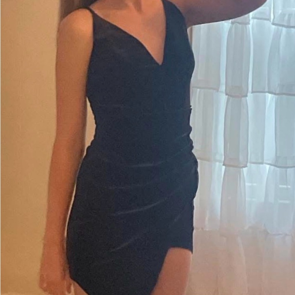 Black velvet dress